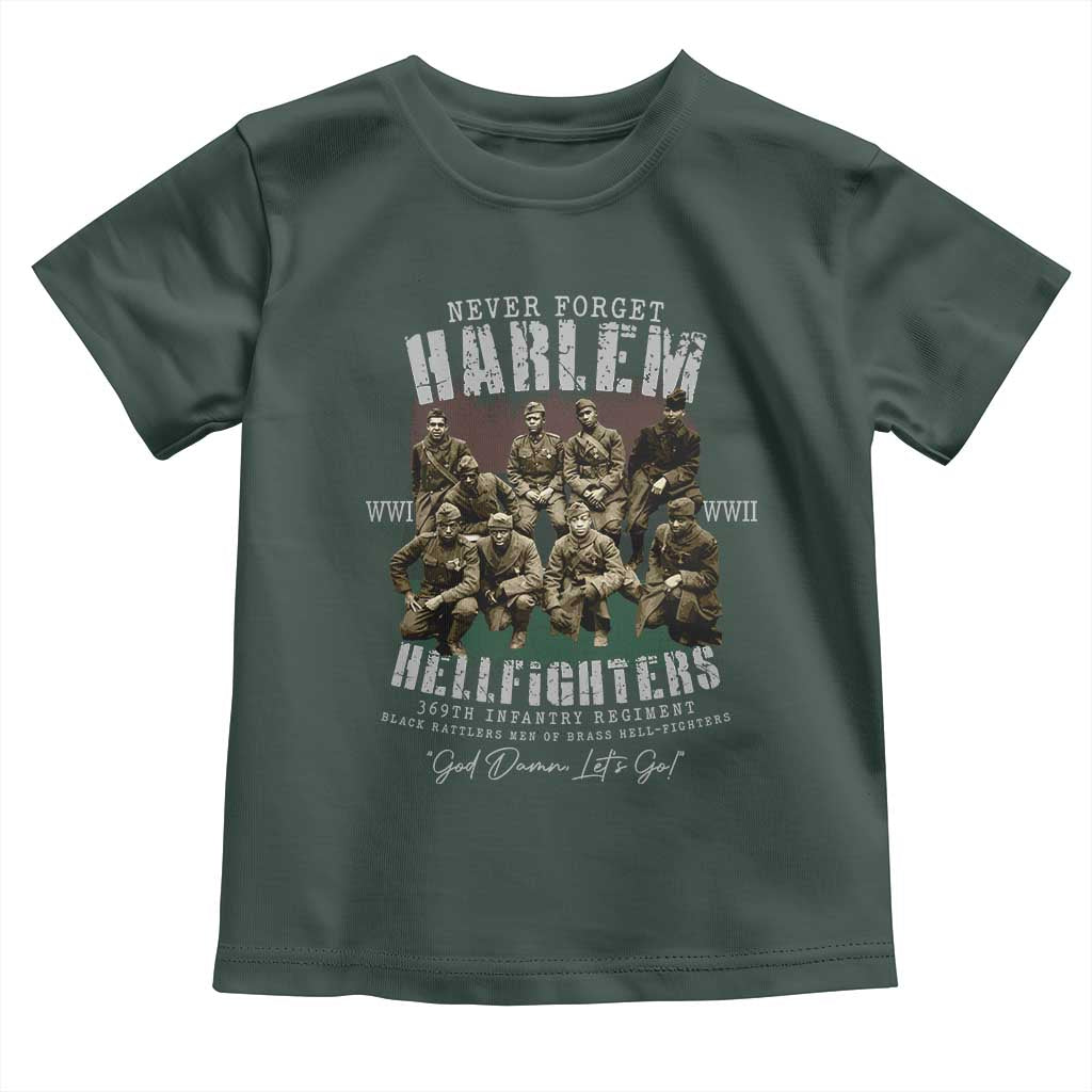 Halem Hellfighters Toddler T Shirt African American Black Military History Soldiers WWI WWII