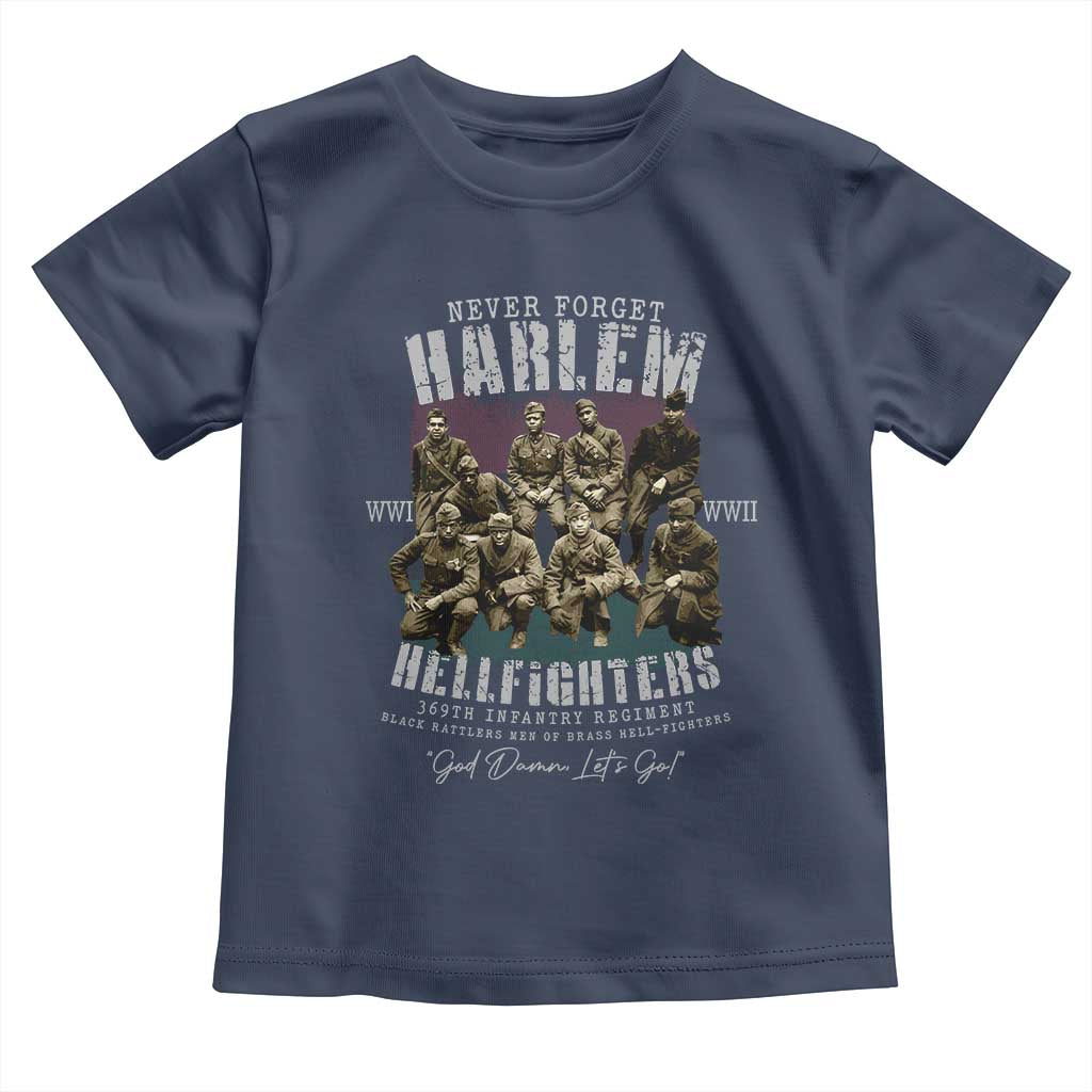 Halem Hellfighters Toddler T Shirt African American Black Military History Soldiers WWI WWII