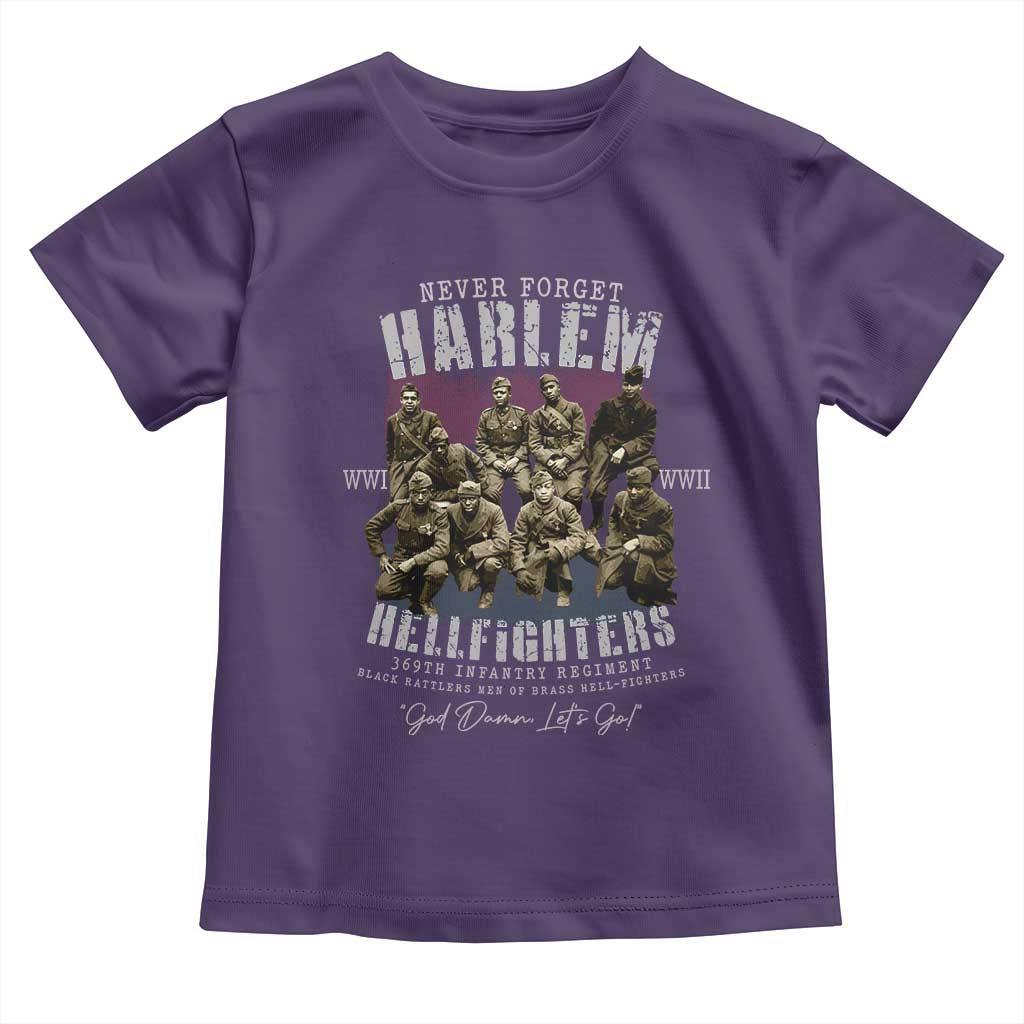 Halem Hellfighters Toddler T Shirt African American Black Military History Soldiers WWI WWII