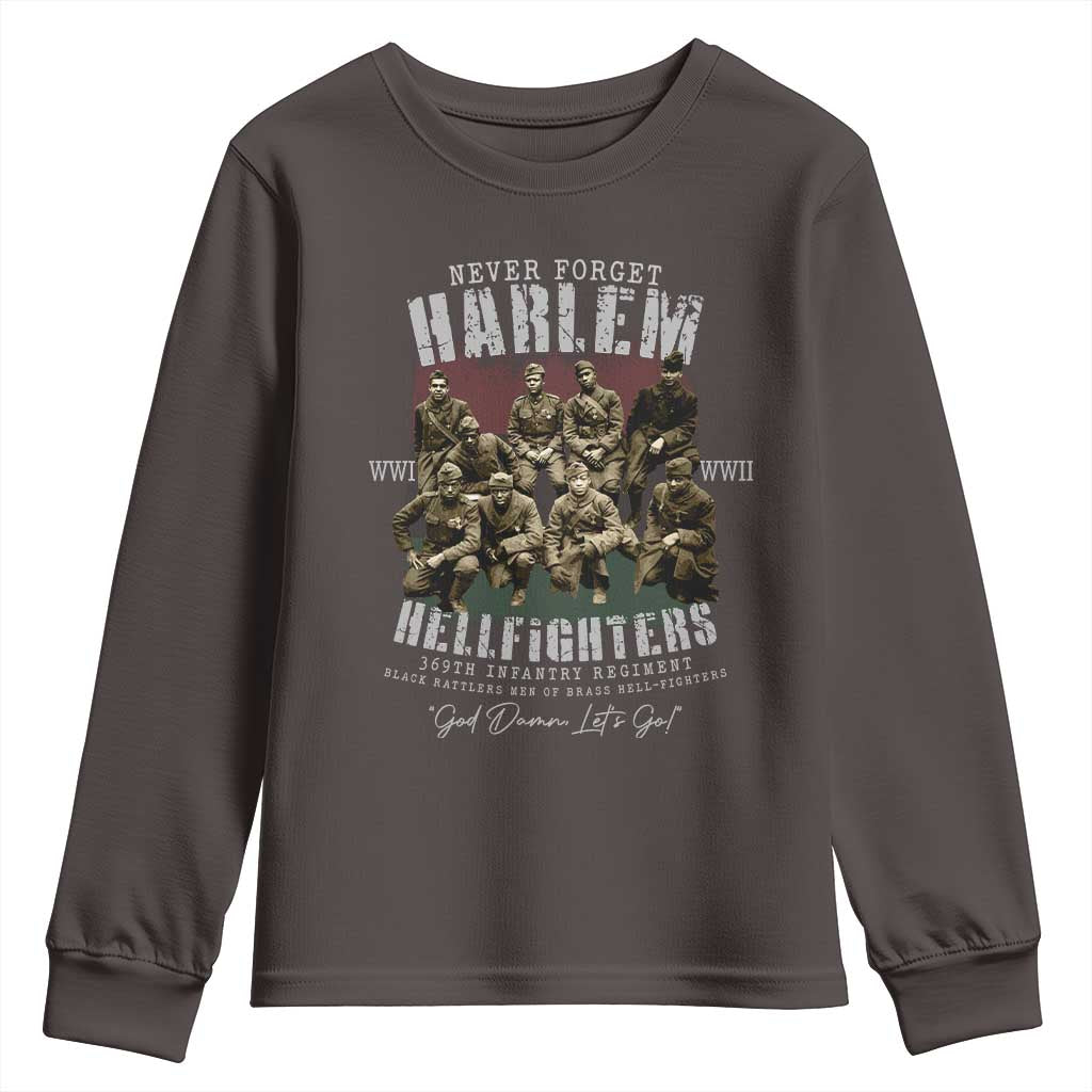 Halem Hellfighters Youth Sweatshirt African American Black Military History Soldiers WWI WWII