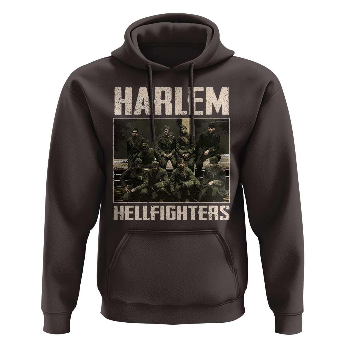 Halem Hellfighters Hoodie USA Black Military History Soldiers WWI WWII