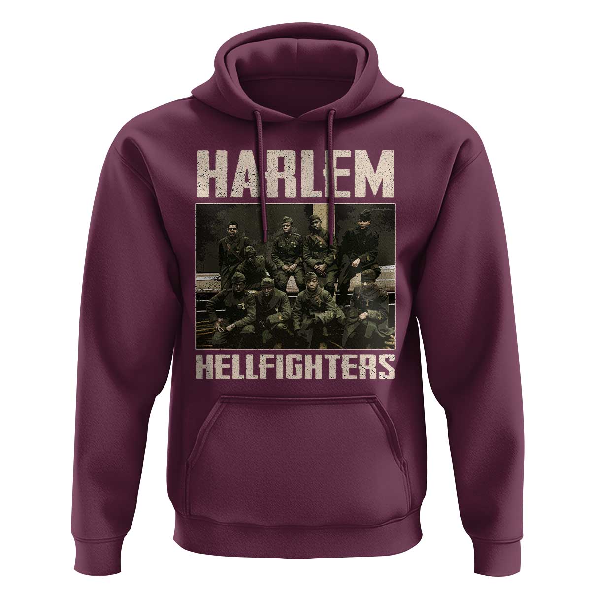 Halem Hellfighters Hoodie USA Black Military History Soldiers WWI WWII