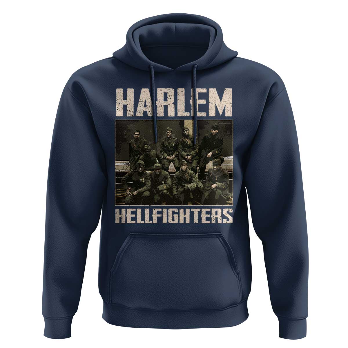 Halem Hellfighters Hoodie USA Black Military History Soldiers WWI WWII