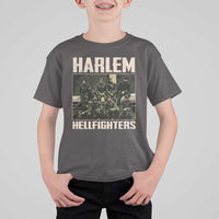 Halem Hellfighters T Shirt For Kid USA Black Military History Soldiers WWI WWII
