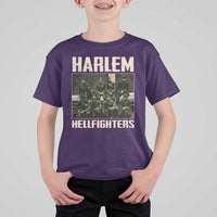 Halem Hellfighters T Shirt For Kid USA Black Military History Soldiers WWI WWII