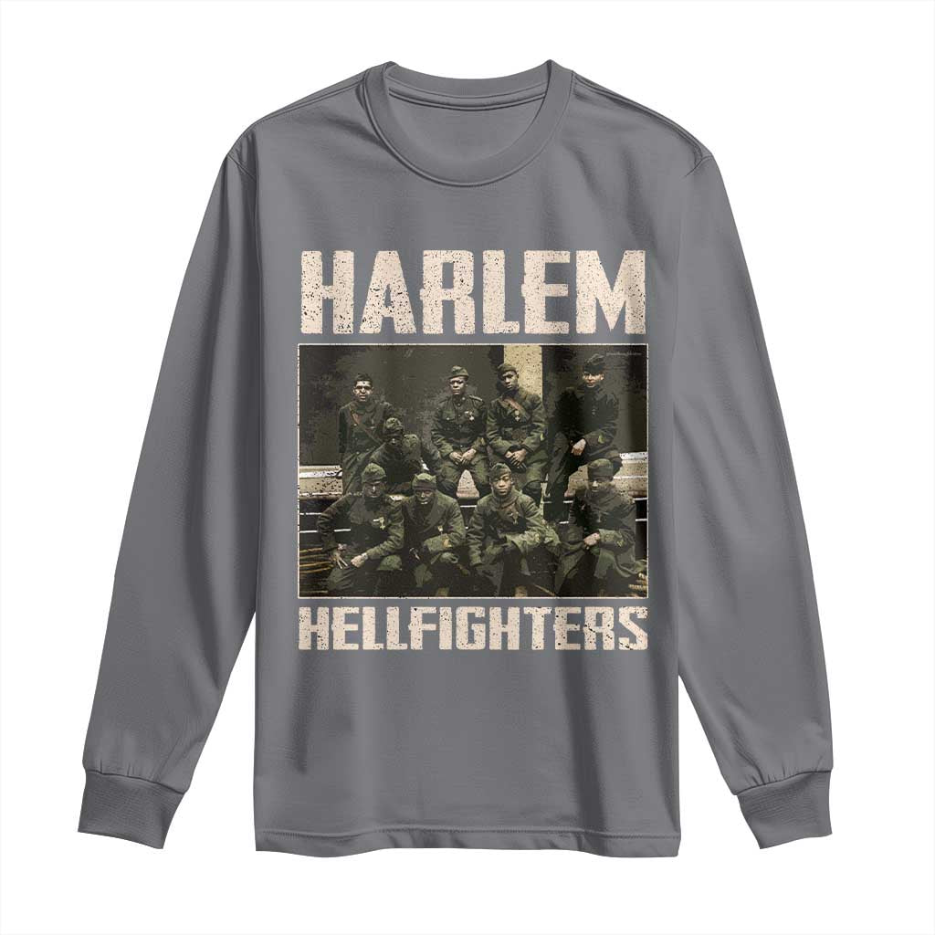 Halem Hellfighters Long Sleeve Shirt USA Black Military History Soldiers WWI WWII