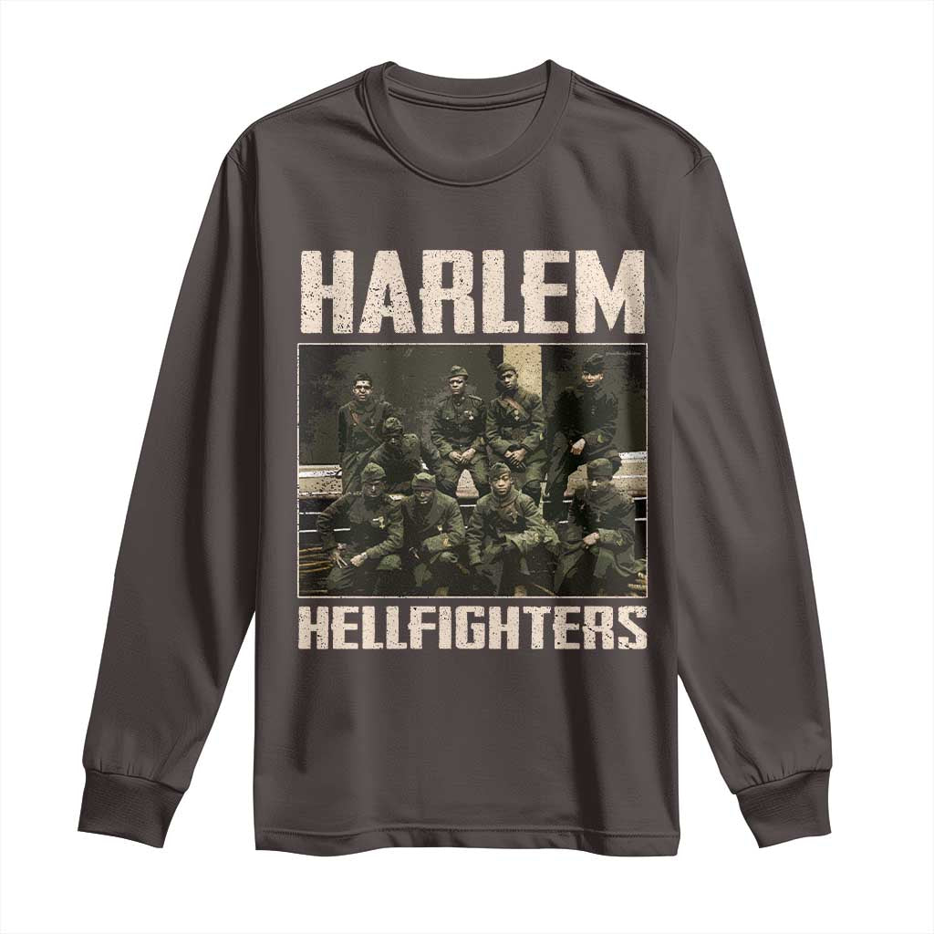 Halem Hellfighters Long Sleeve Shirt USA Black Military History Soldiers WWI WWII