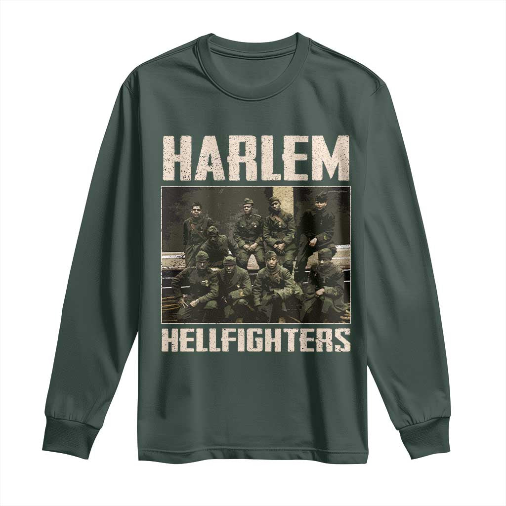 Halem Hellfighters Long Sleeve Shirt USA Black Military History Soldiers WWI WWII