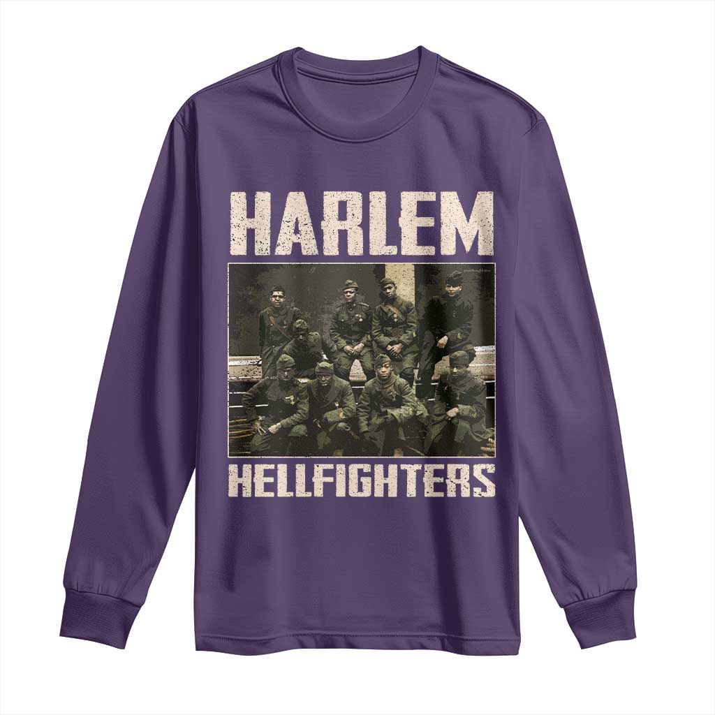 Halem Hellfighters Long Sleeve Shirt USA Black Military History Soldiers WWI WWII