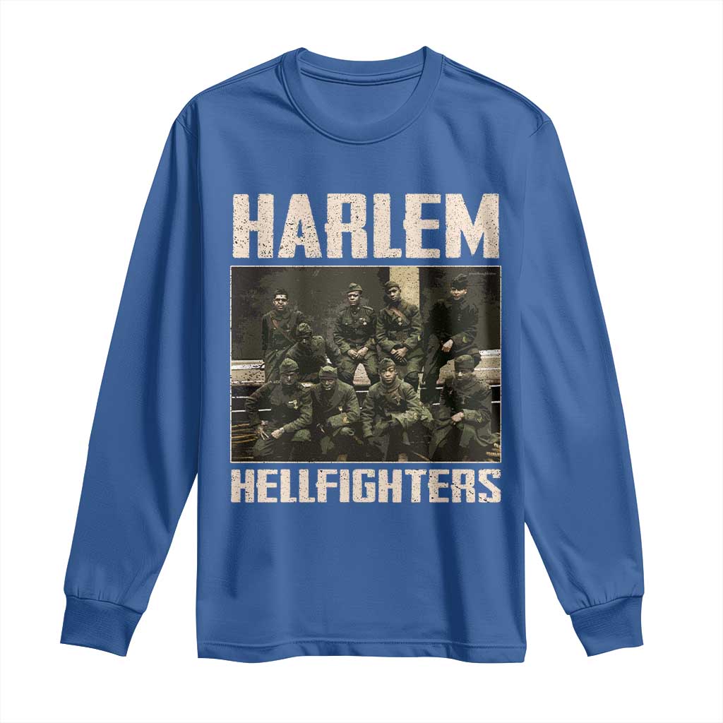 Halem Hellfighters Long Sleeve Shirt USA Black Military History Soldiers WWI WWII