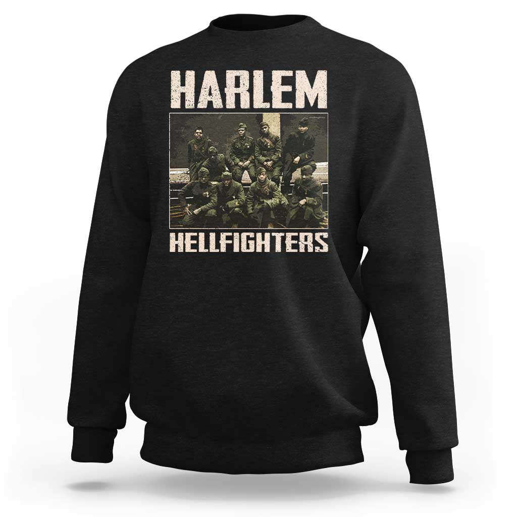 Halem Hellfighters Sweatshirt USA Black Military History Soldiers WWI WWII