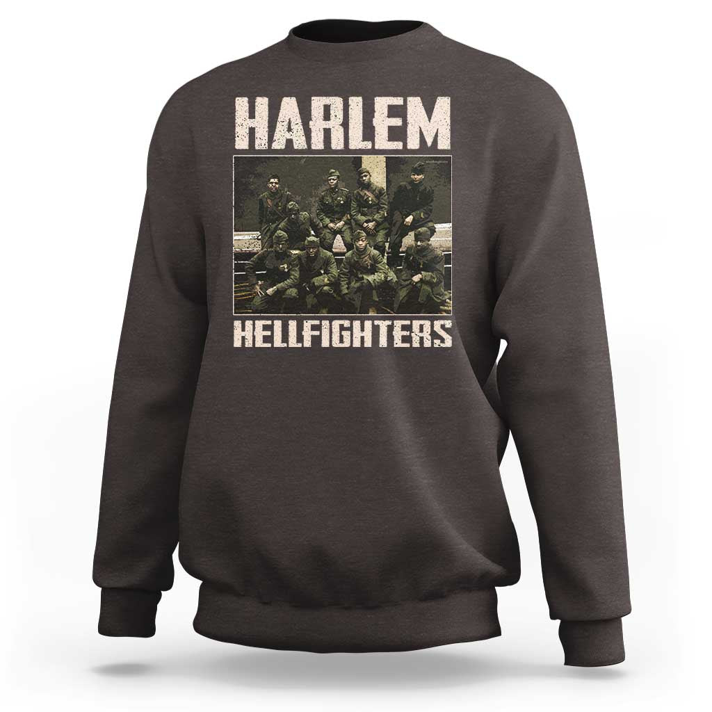 Halem Hellfighters Sweatshirt USA Black Military History Soldiers WWI WWII
