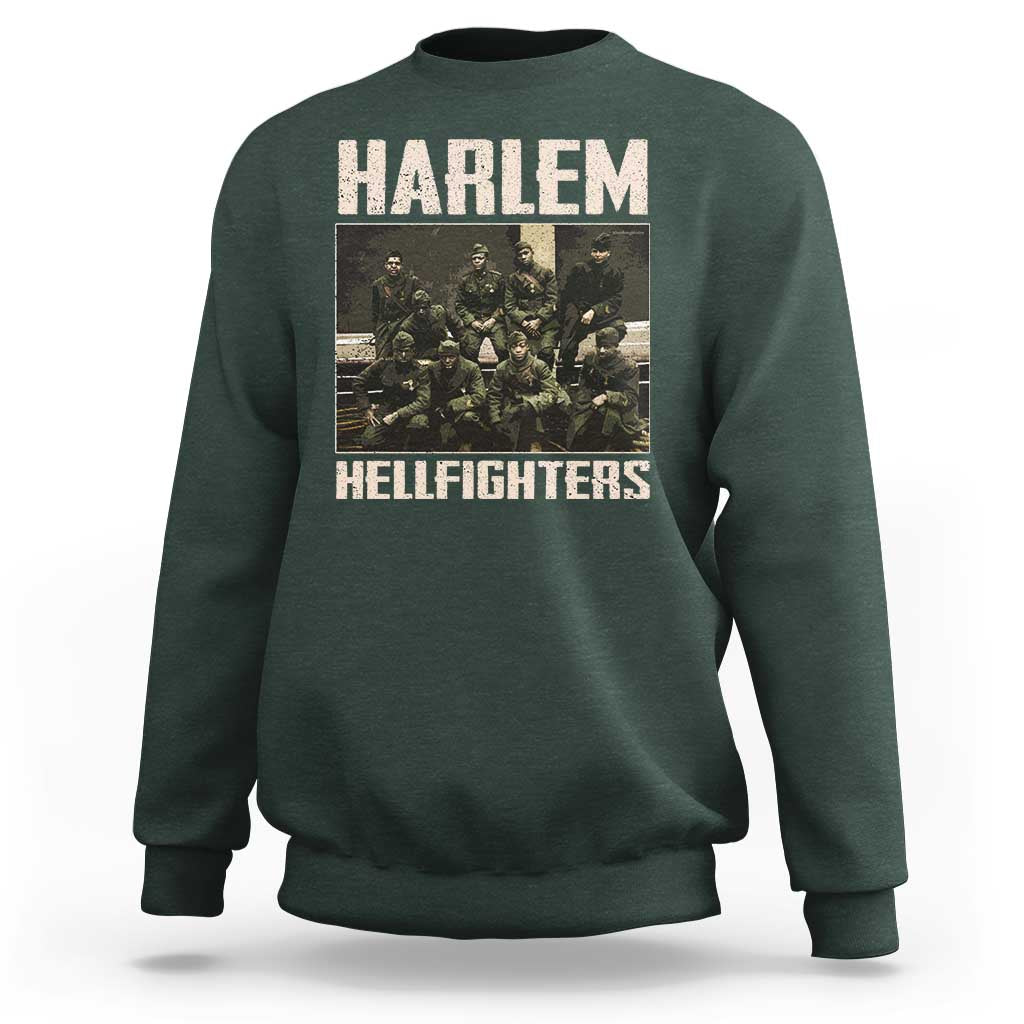 Halem Hellfighters Sweatshirt USA Black Military History Soldiers WWI WWII