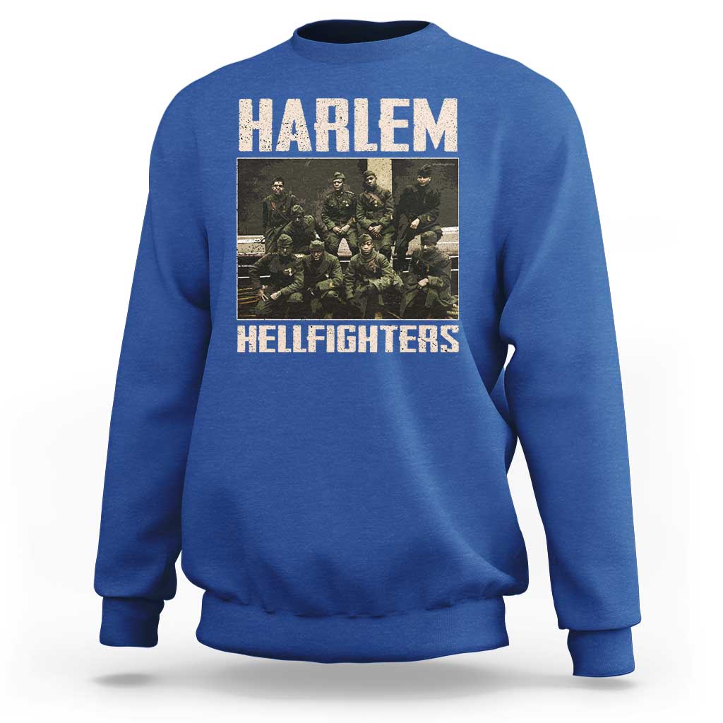 Halem Hellfighters Sweatshirt USA Black Military History Soldiers WWI WWII