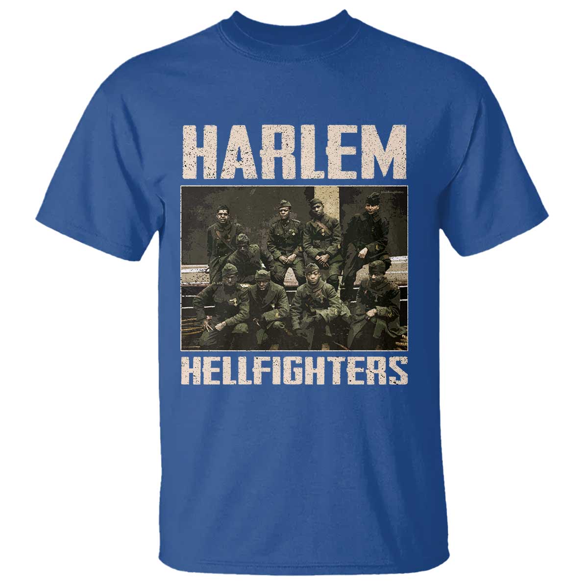 Halem Hellfighters T Shirt USA Black Military History Soldiers WWI WWII