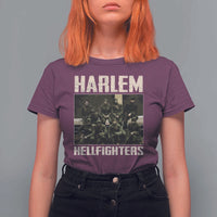 Halem Hellfighters T Shirt For Women USA Black Military History Soldiers WWI WWII