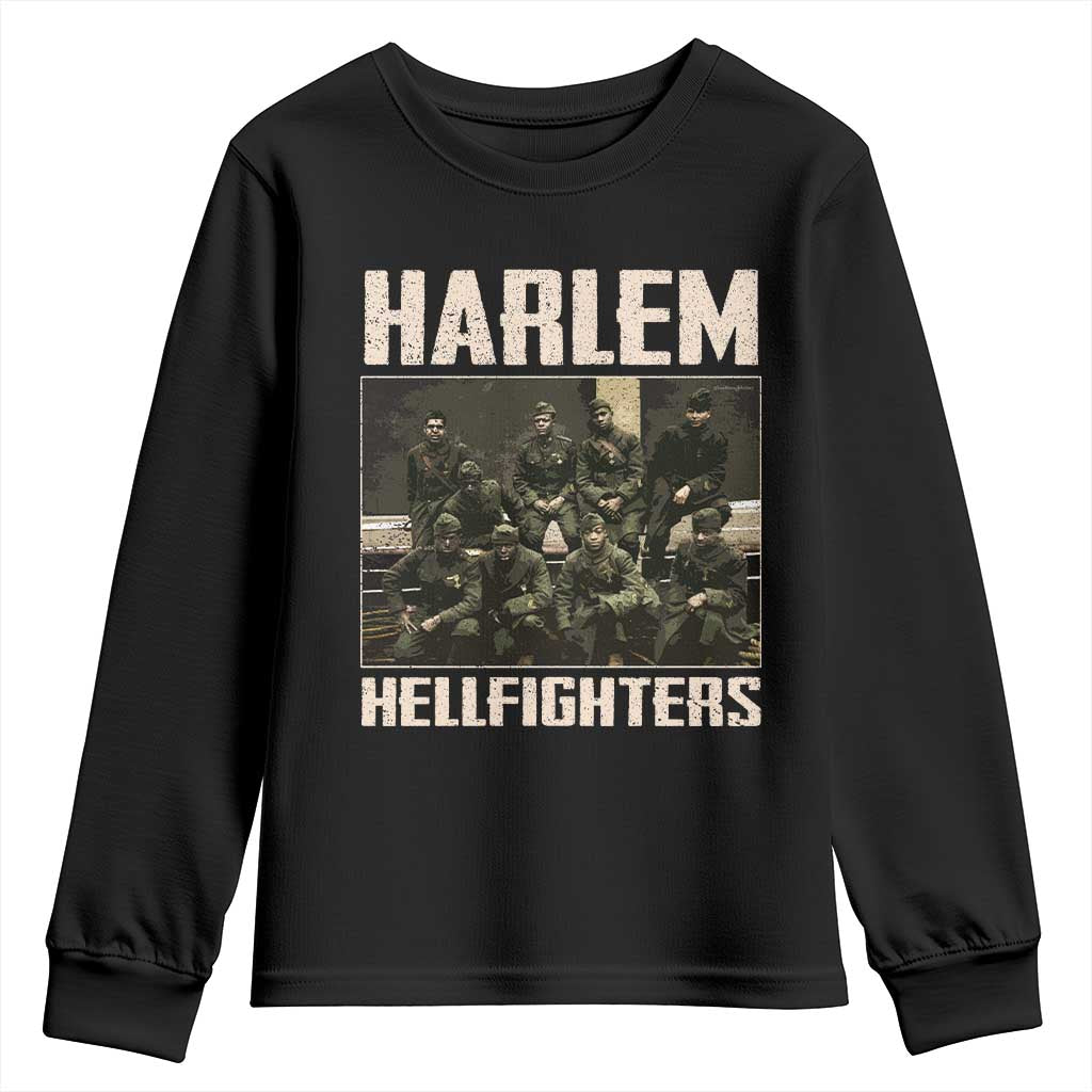 Halem Hellfighters Youth Sweatshirt USA Black Military History Soldiers WWI WWII