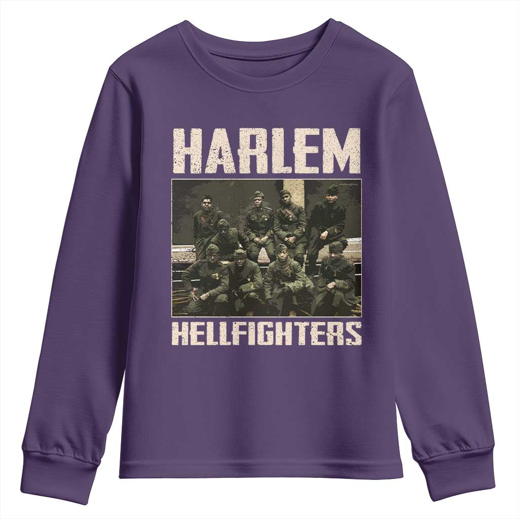 Halem Hellfighters Youth Sweatshirt USA Black Military History Soldiers WWI WWII