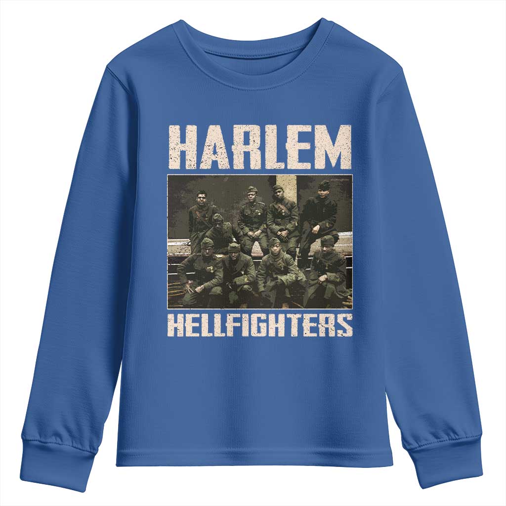 Halem Hellfighters Youth Sweatshirt USA Black Military History Soldiers WWI WWII