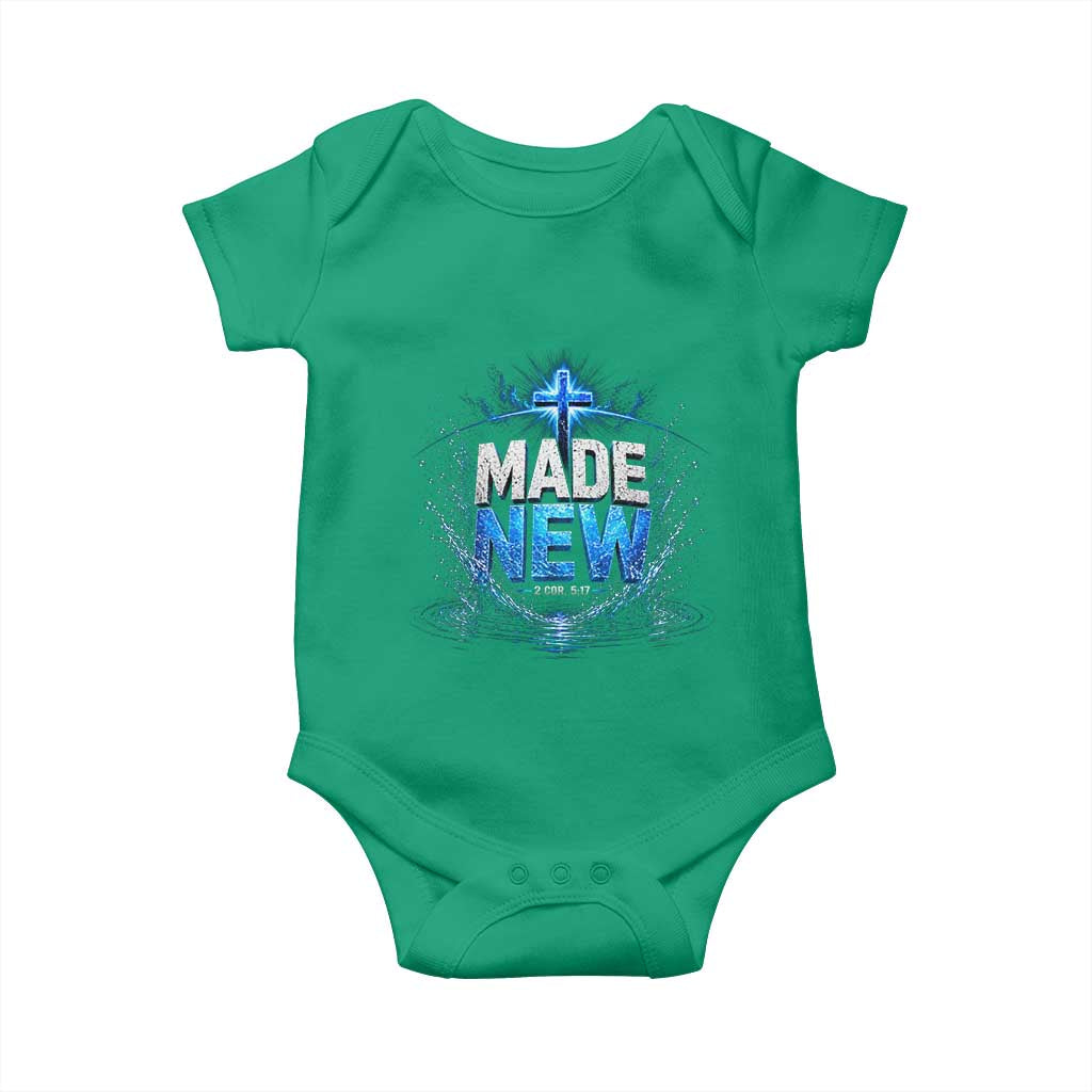 Christian Baptism Baby Onesie Made Water Bible Verse Baptized