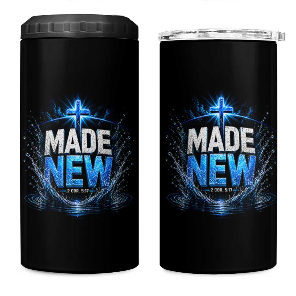 Christian Baptism 4 in 1 Can Cooler Tumbler Made Water Bible Verse Baptized