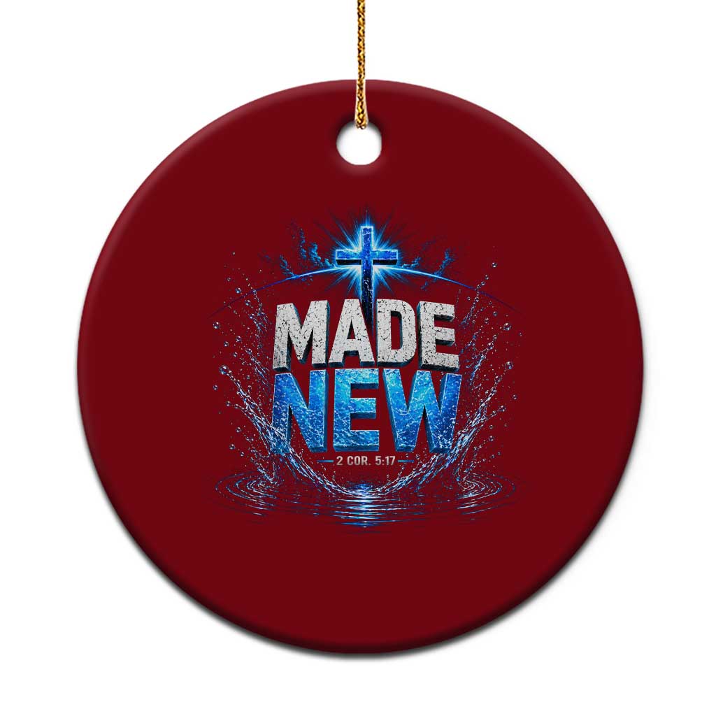 Christian Baptism Ceramic Ornament Made Water Bible Verse Baptized