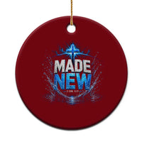 Christian Baptism Ceramic Ornament Made Water Bible Verse Baptized