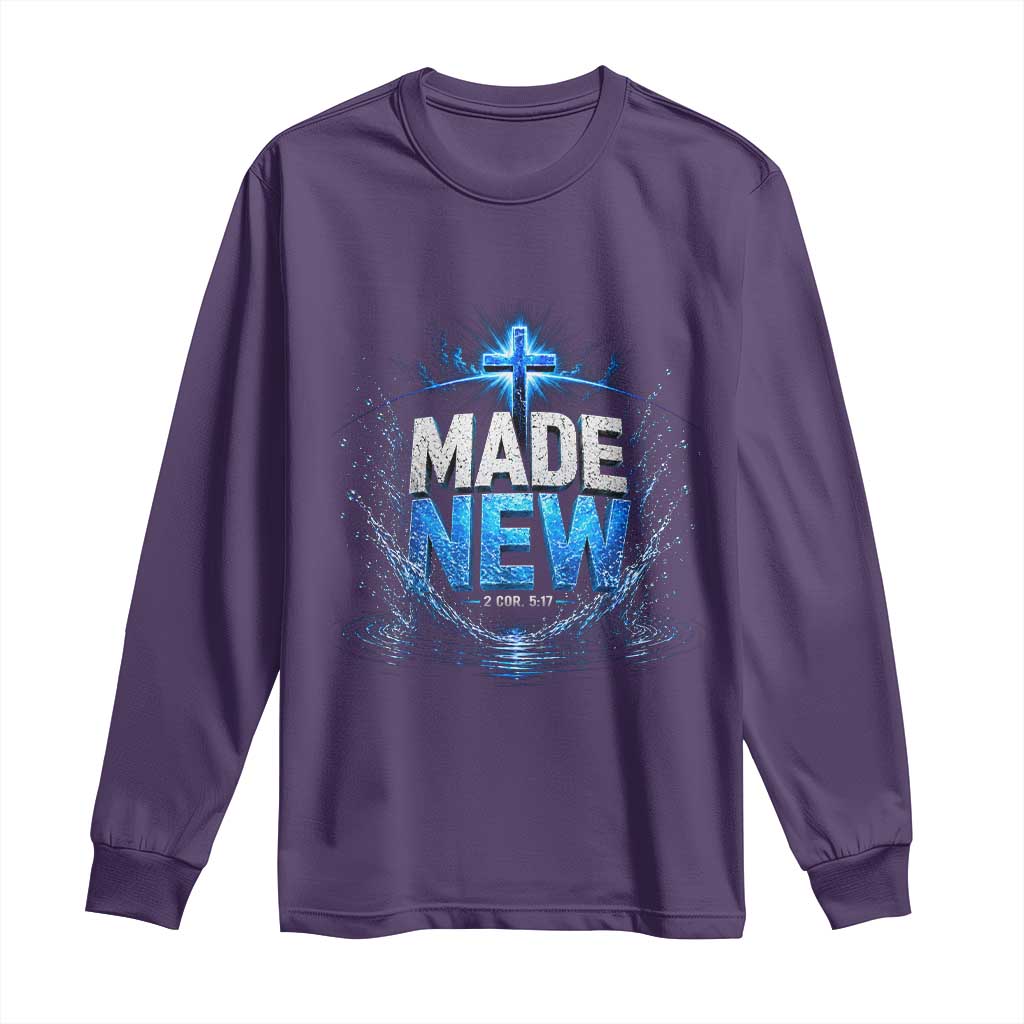Christian Baptism Long Sleeve Shirt Made Water Bible Verse Baptized