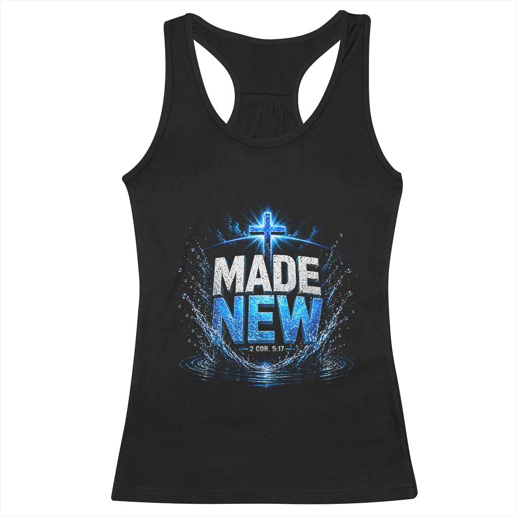 Christian Baptism Racerback Tank Top Made Water Bible Verse Baptized