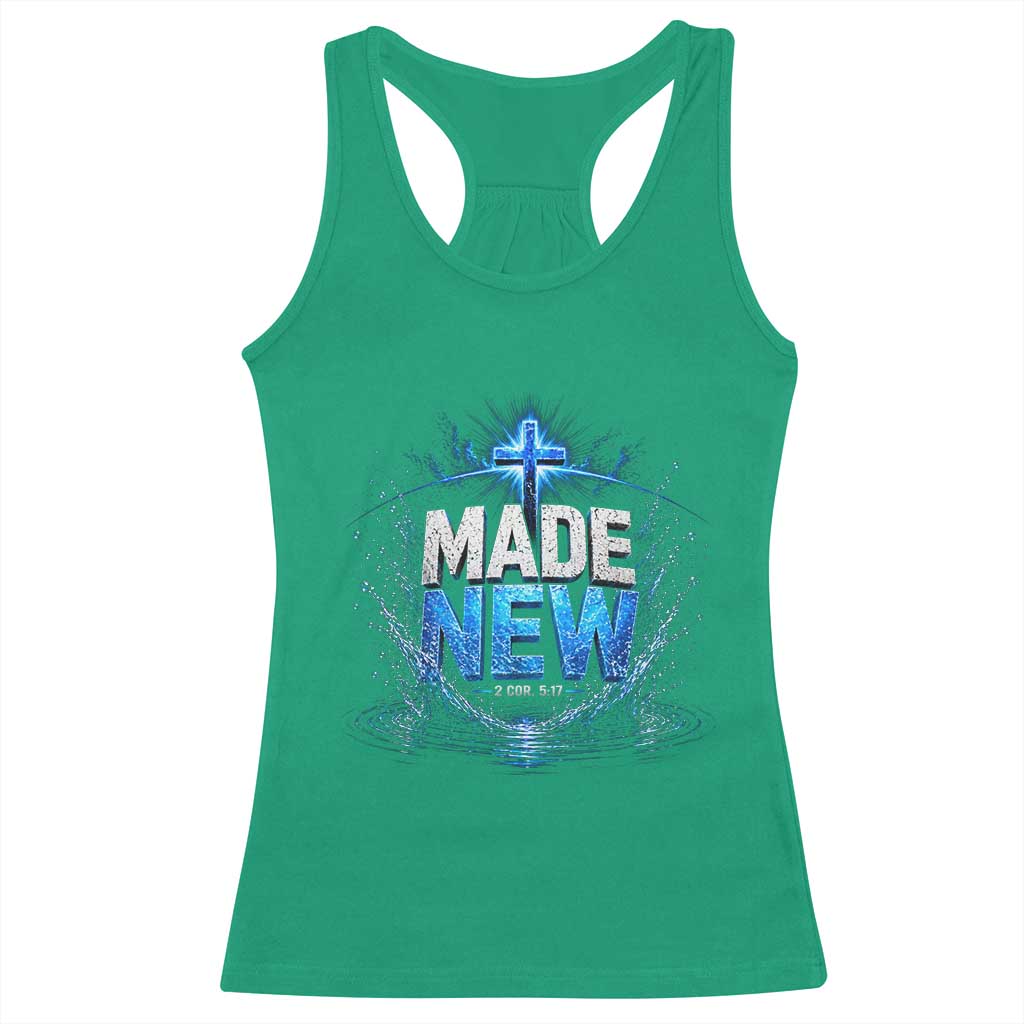 Christian Baptism Racerback Tank Top Made Water Bible Verse Baptized