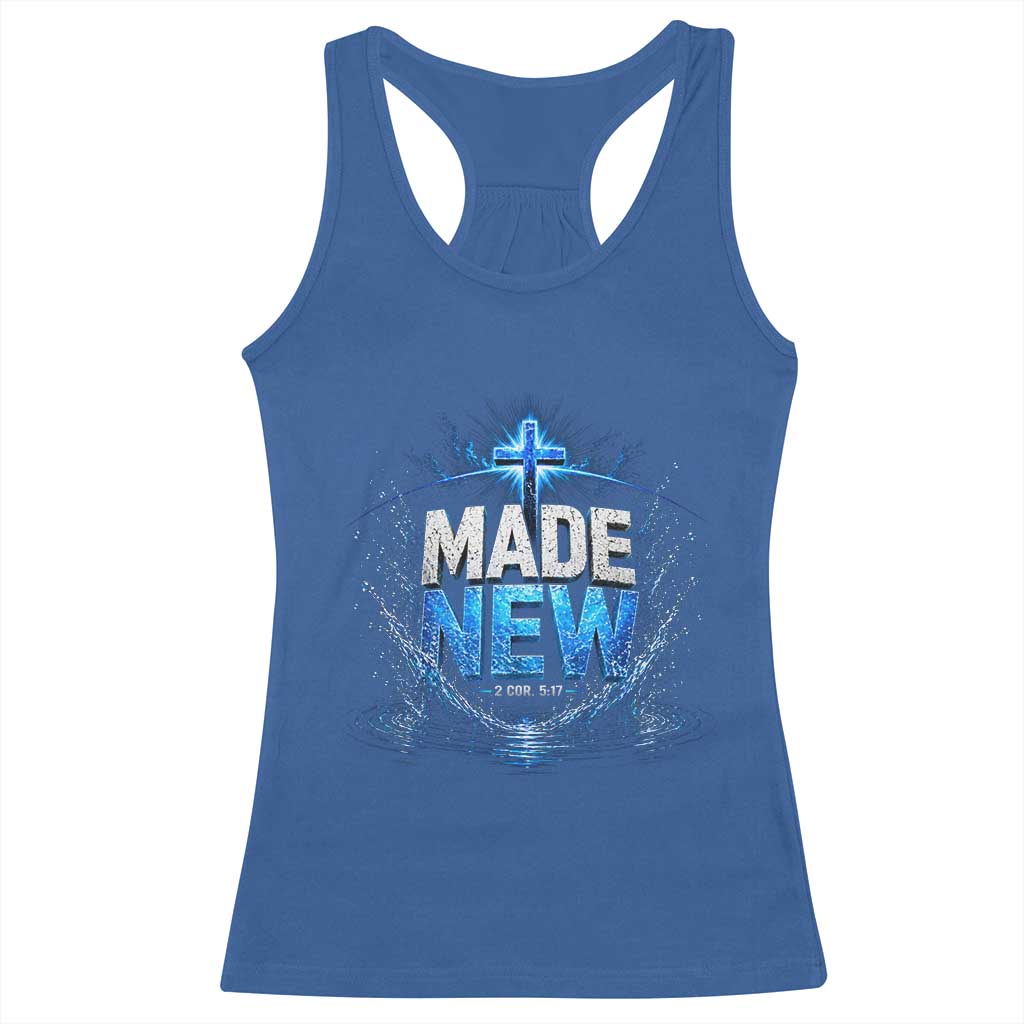 Christian Baptism Racerback Tank Top Made Water Bible Verse Baptized