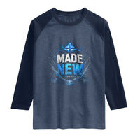 Christian Baptism Raglan Shirt Made Water Bible Verse Baptized