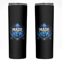 Christian Baptism Skinny Tumbler Made Water Bible Verse Baptized