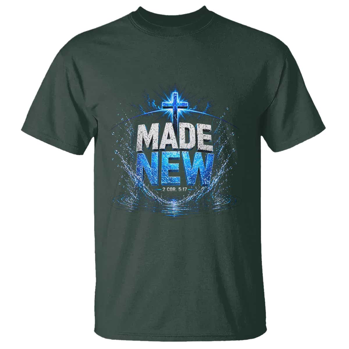 Christian Baptism T Shirt Made Water Bible Verse Baptized