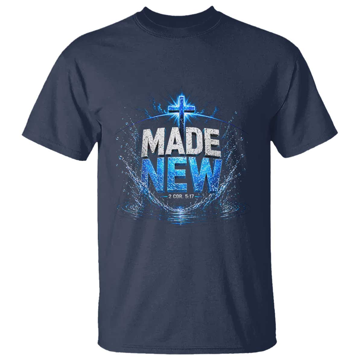 Christian Baptism T Shirt Made Water Bible Verse Baptized