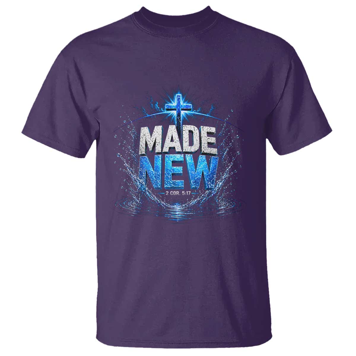 Christian Baptism T Shirt Made Water Bible Verse Baptized