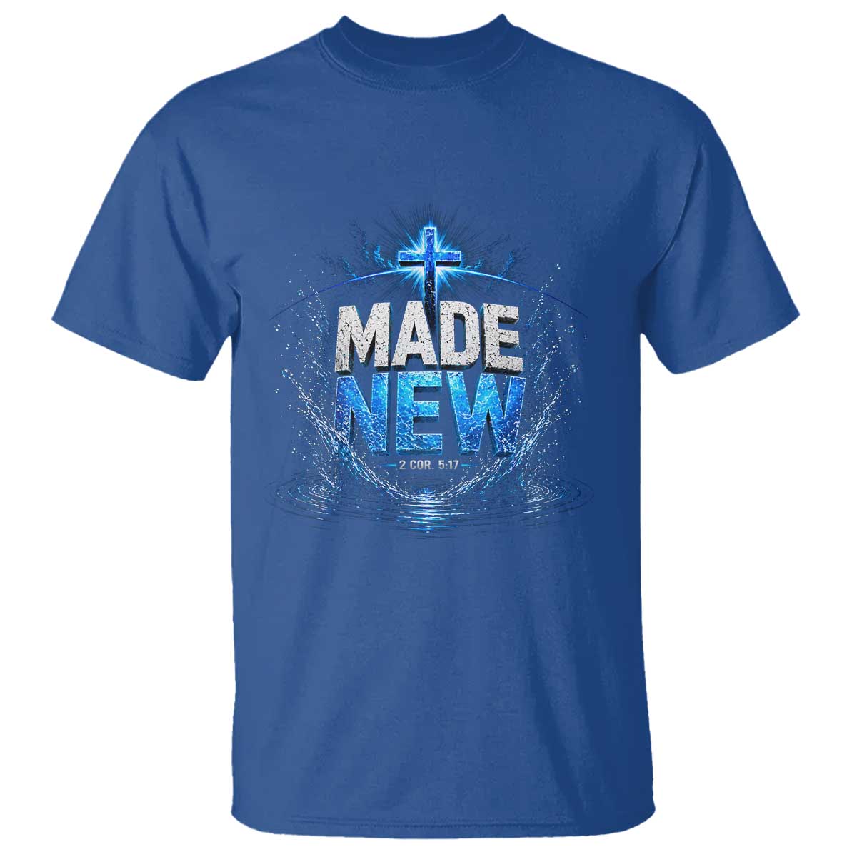 Christian Baptism T Shirt Made Water Bible Verse Baptized