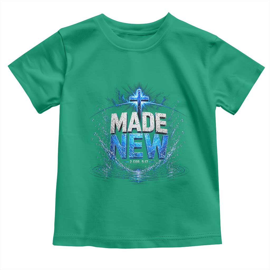 Christian Baptism Toddler T Shirt Made Water Bible Verse Baptized