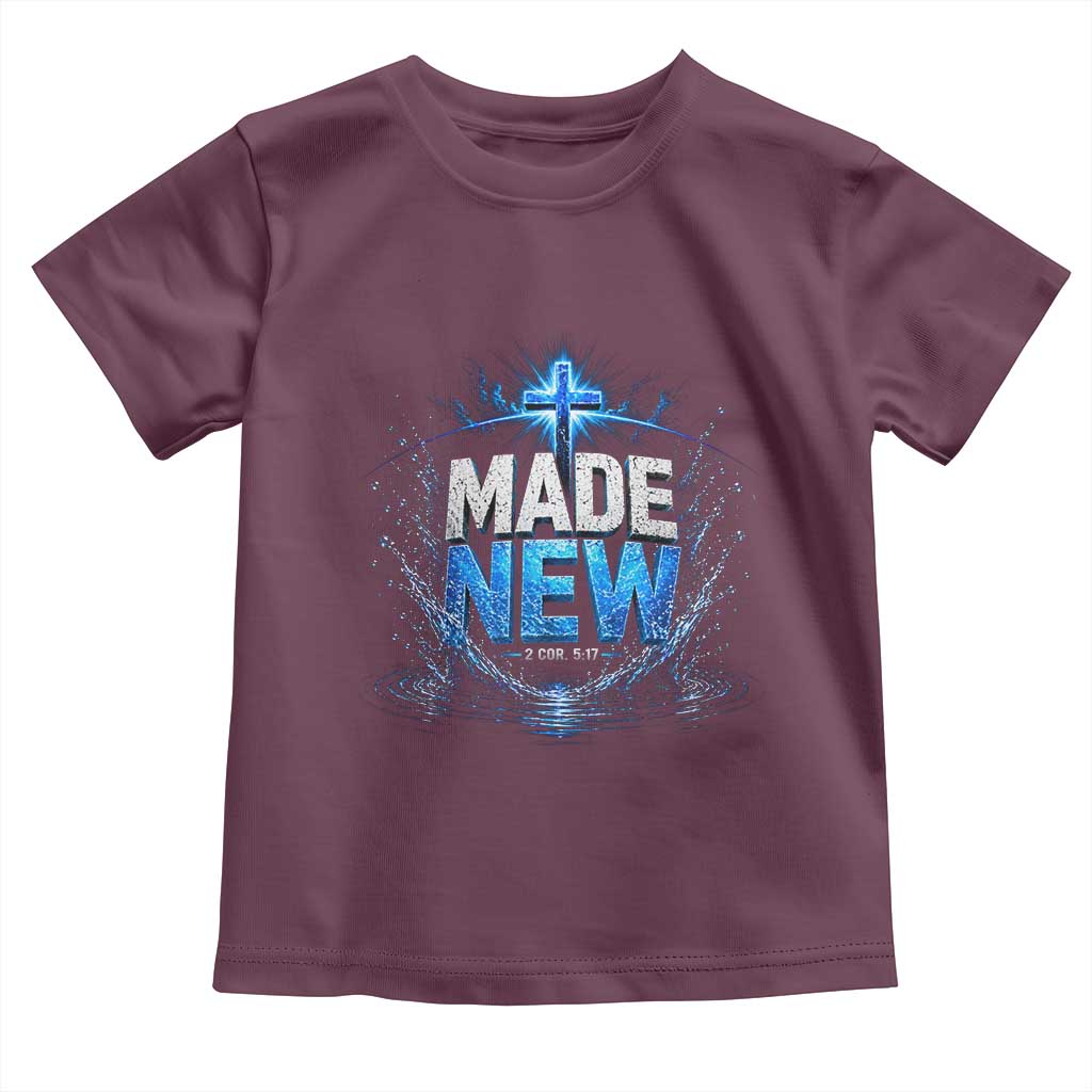 Christian Baptism Toddler T Shirt Made Water Bible Verse Baptized