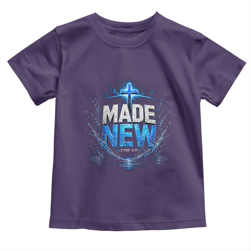 Christian Baptism Toddler T Shirt Made Water Bible Verse Baptized
