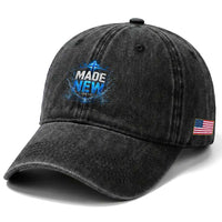 Christian Baptism Washed Cotton Baseball Cap Made Water Bible Verse Baptized