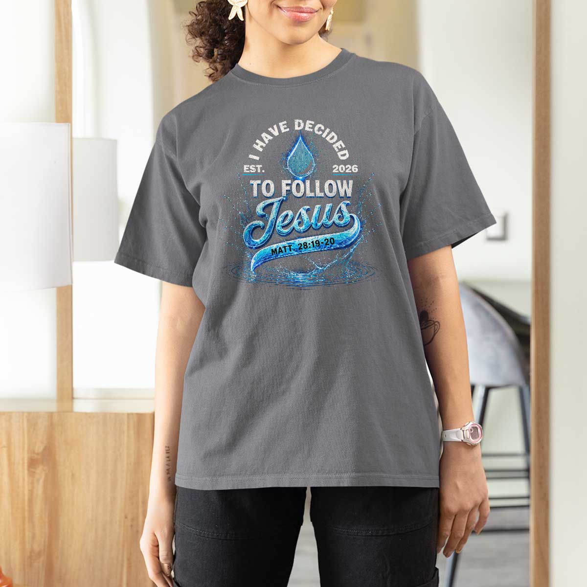 New Baptist Believer T Shirt For Women Have Decided To Follow Jesus 2026