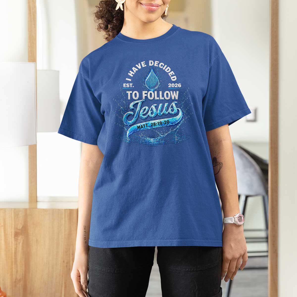 New Baptist Believer T Shirt For Women Have Decided To Follow Jesus 2026