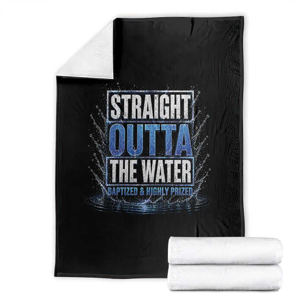 Baptism Throw Blanket Straight Outta Water Christian Baptized