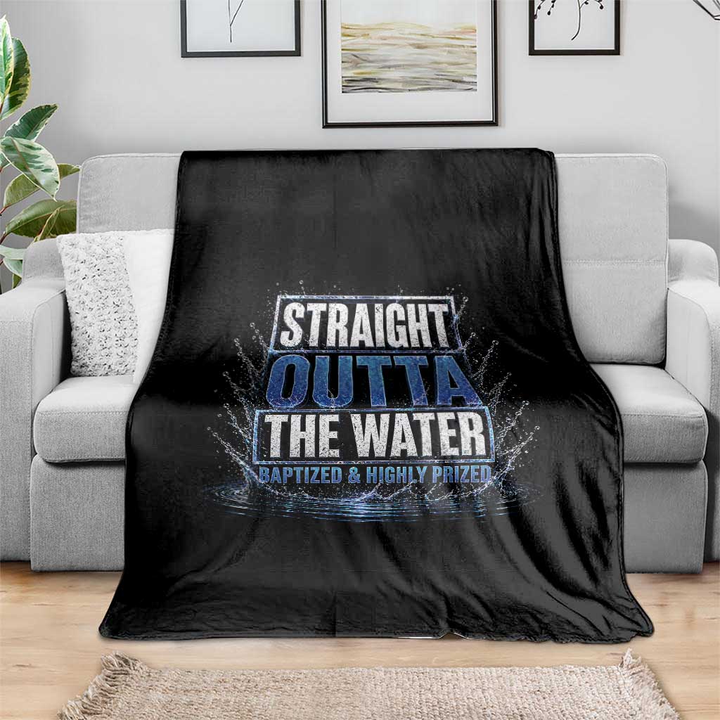 Baptism Throw Blanket Straight Outta Water Christian Baptized
