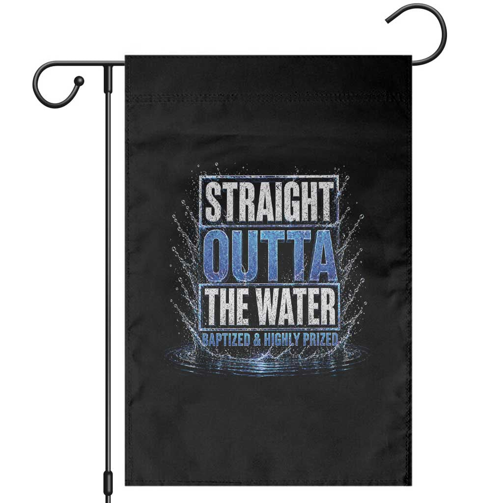 Baptism Garden Flag Straight Outta Water Christian Baptized