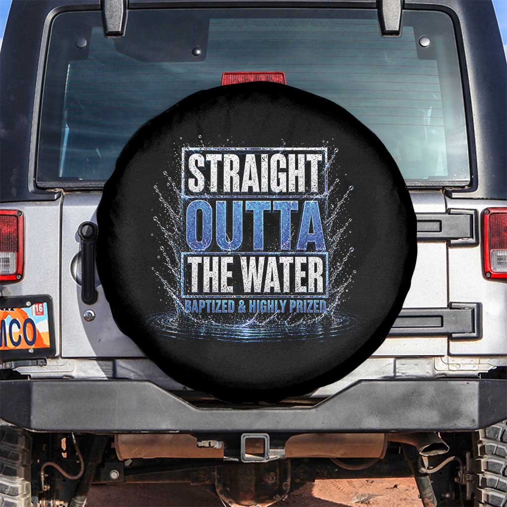 Baptism Spare Tire Cover Straight Outta Water Christian Baptized