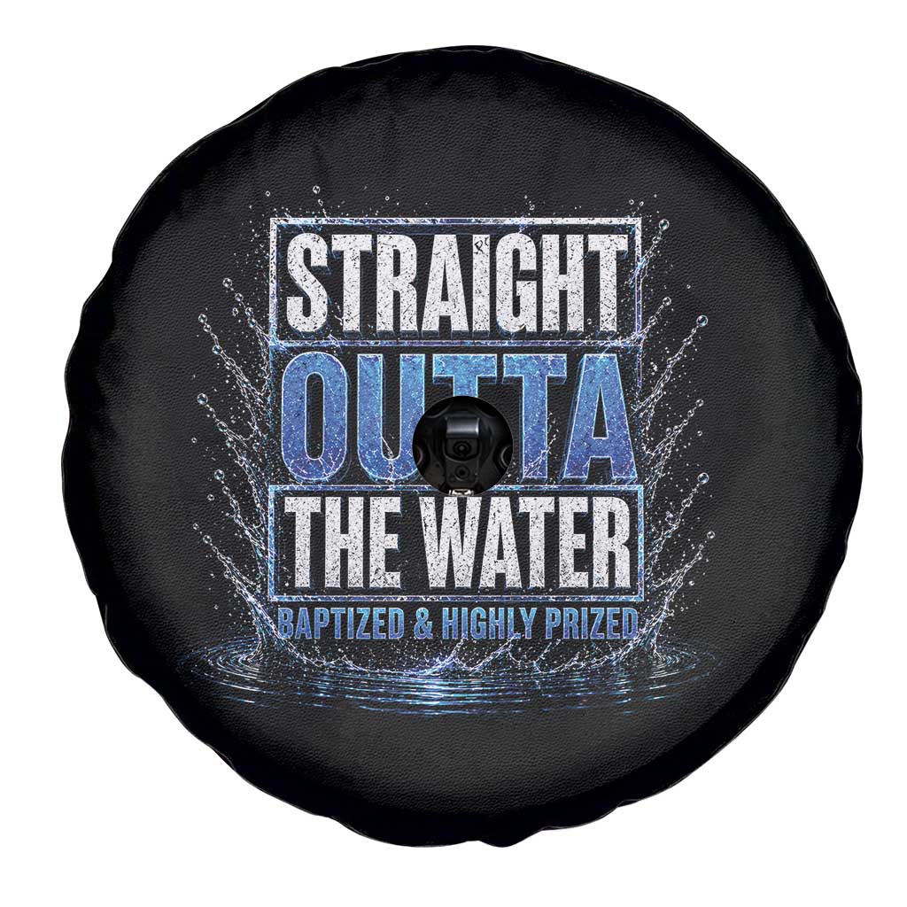 Baptism Spare Tire Cover Straight Outta Water Christian Baptized
