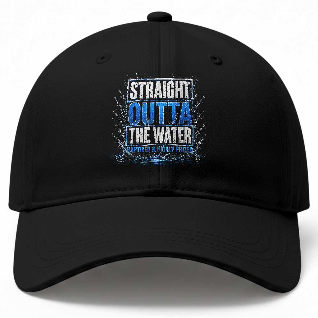 Baptism Baseball Cap Straight Outta Water Christian Baptized