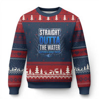 Baptism Ugly Christmas Sweater Straight Outta Water Christian Baptized